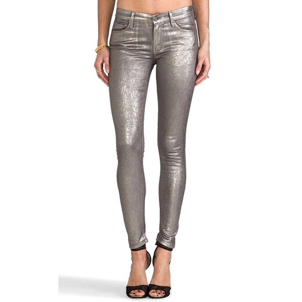 MOTHER Denim The Looker in Disturbing the Peace Gunmetal Jeans - Size 27